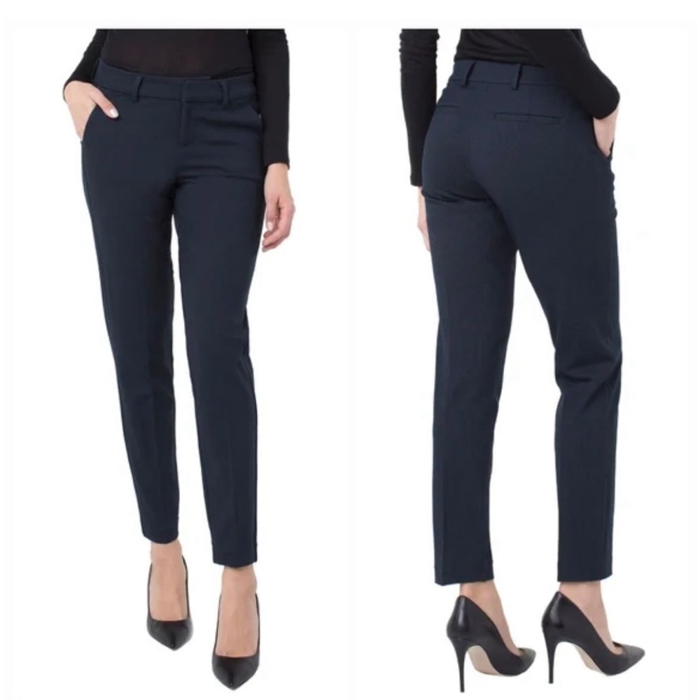 Liverpool Navy Cropped Ankle Pants
